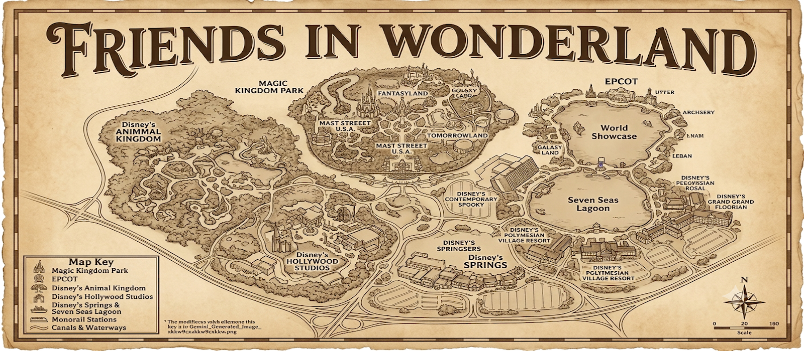 Friends in Wonderland map